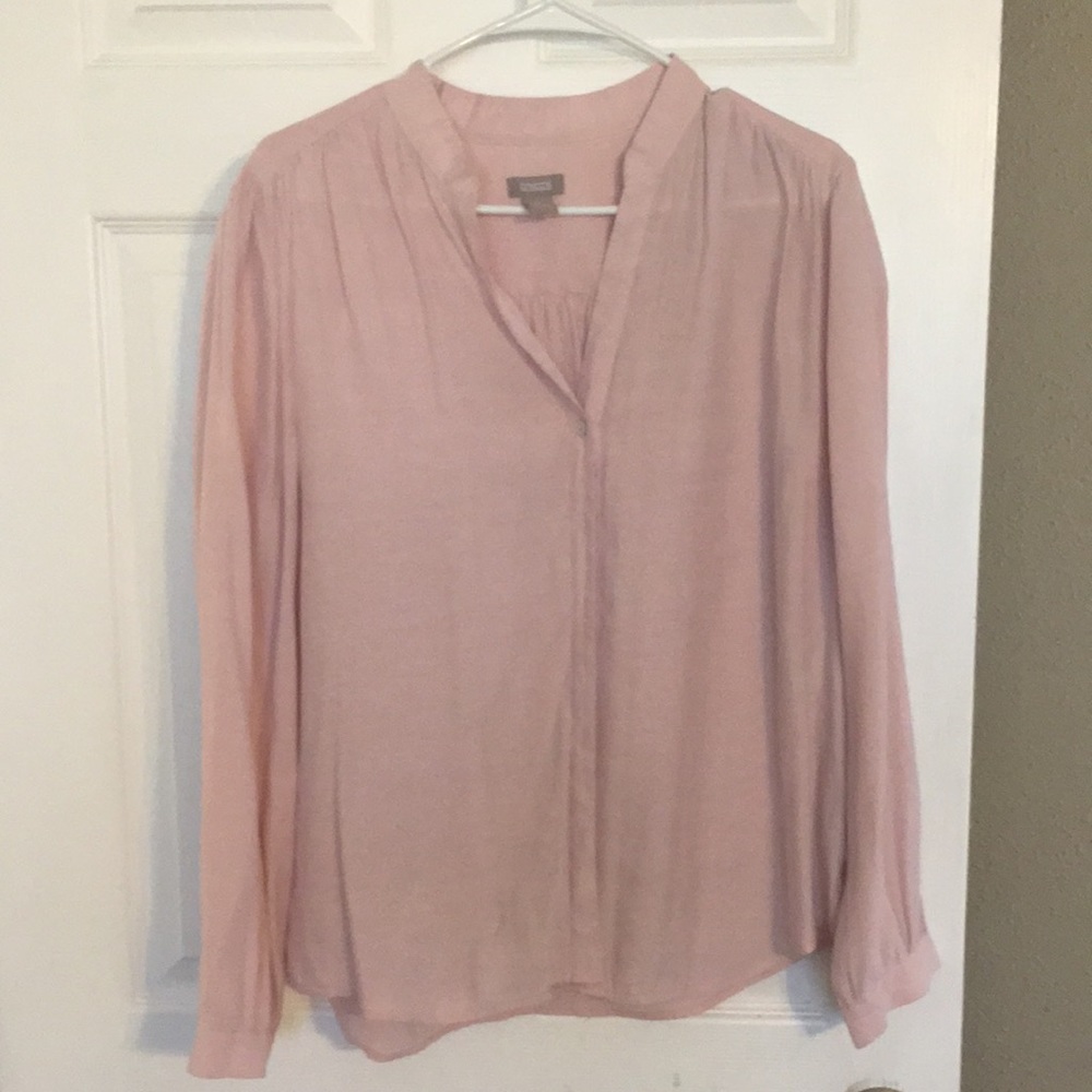 Chico’s pink long sleeve ladies top in size 2.